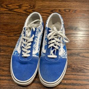 Blue and white vans